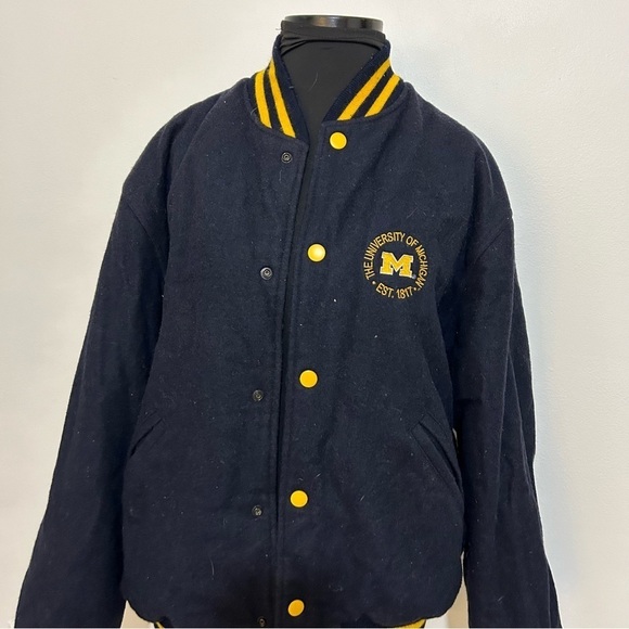 Vintage 90S, University of Michigan, varsity reversible jacket, coat size xl - Picture 1 of 5